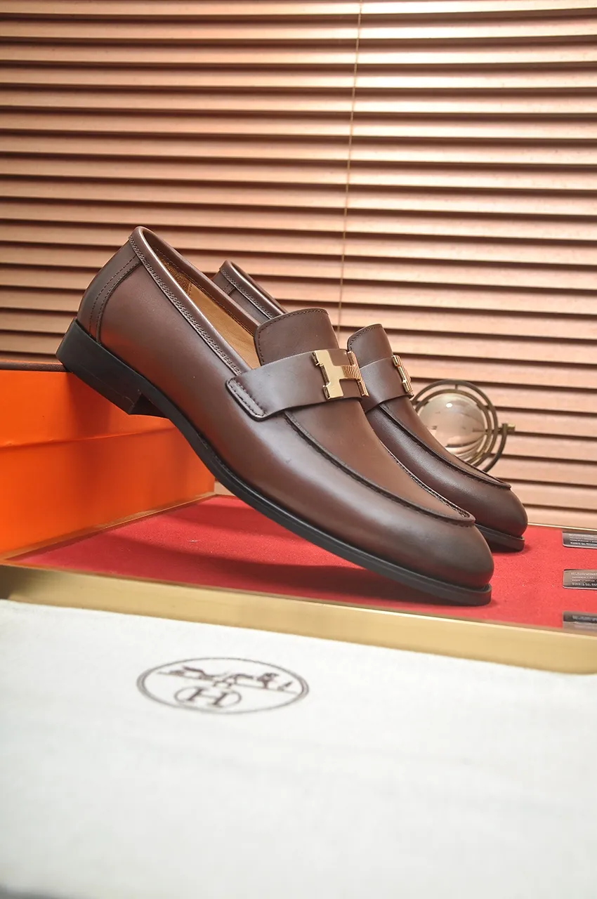 Men's shoes💰520💶[HERMES] (cowhide lining)🍀Italian top luxury🍀He does not pursue novel styles and gorgeous colors, but attracts the favor of successful men with his flawless, elegant and classic style. Formal leather shoes This very comfortable, simple and stable style allows you to easily match any style! The pattern is absolutely 1:1 refined from the original case, and we strive for excellence in materials, imported cowhide + cowhide lining💪💪💪extraordinary texture👍! .Code number: 38-45 (45 customized)